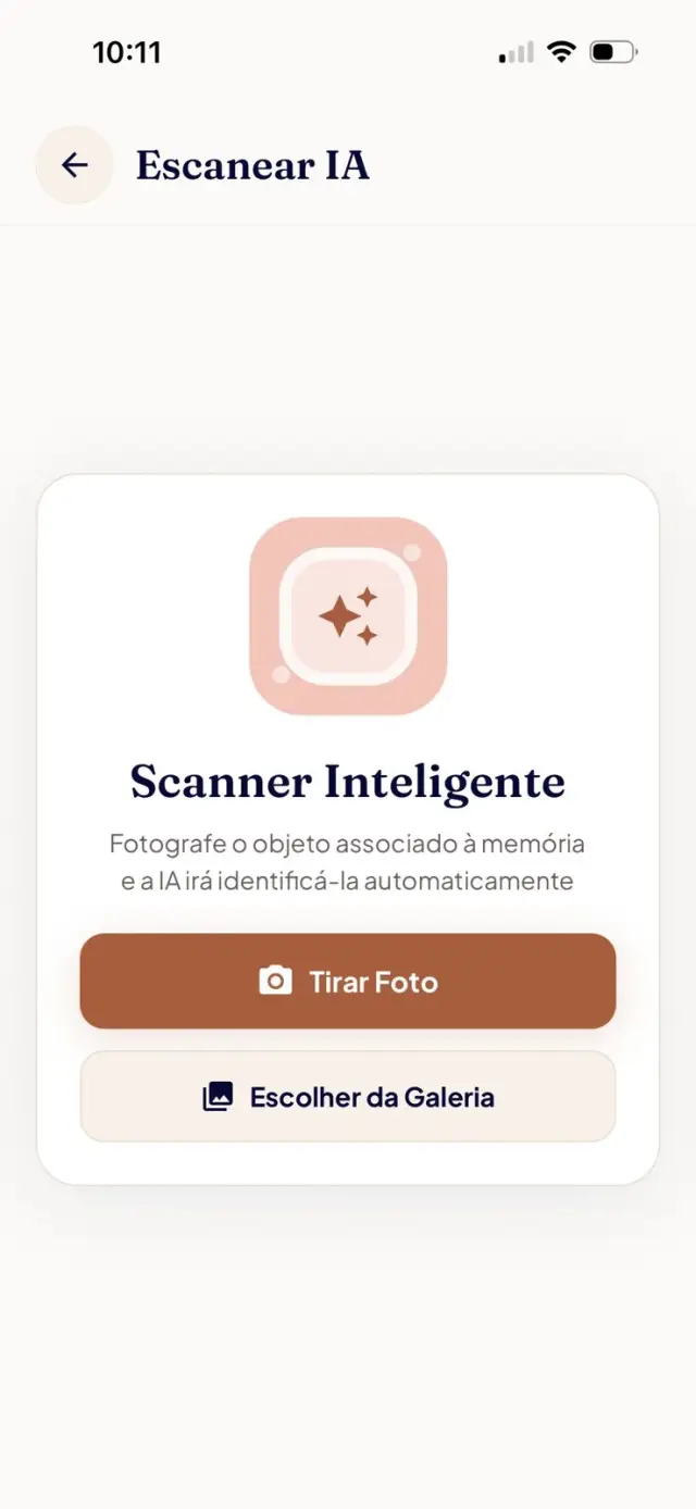 Remnis AI Scanner screen recognizing an object and opening the linked memory